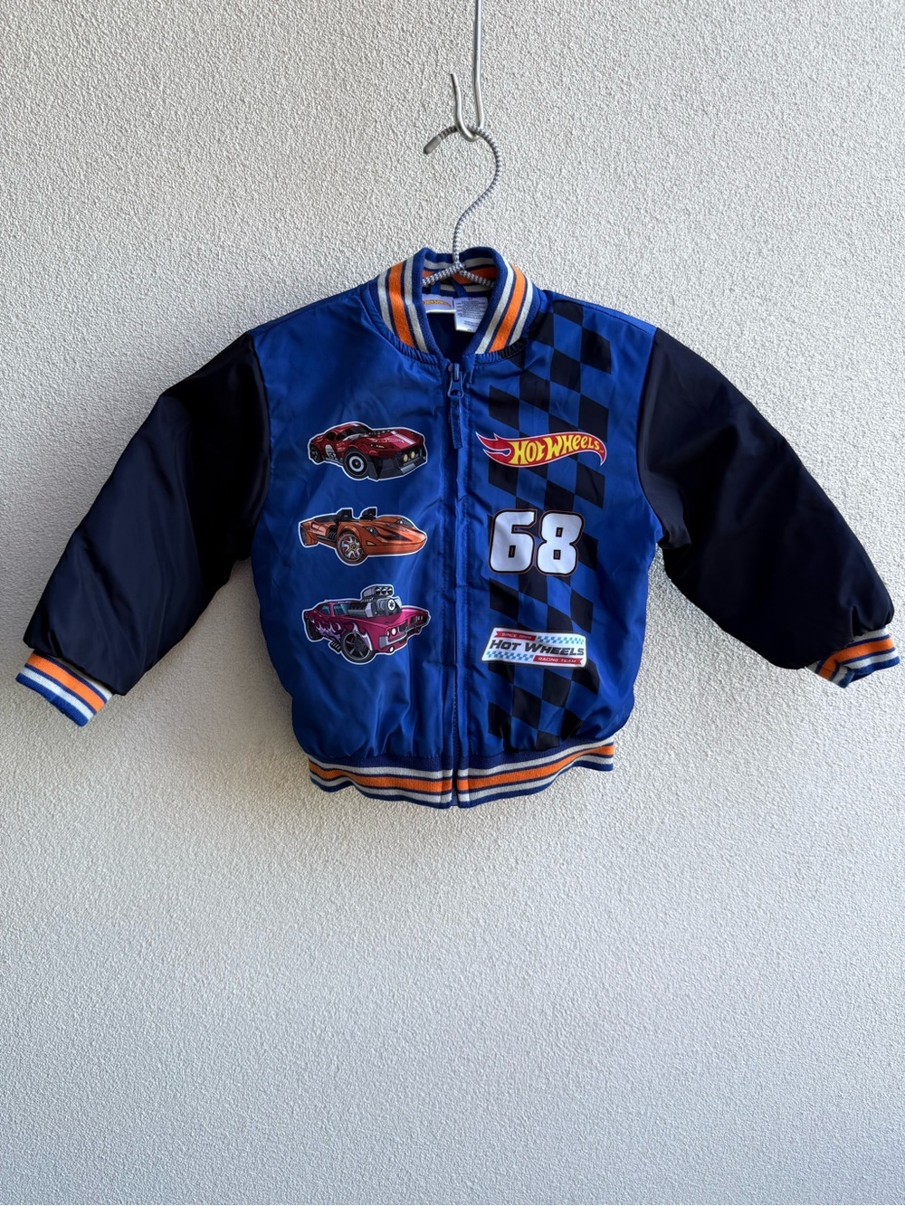 Hot Wheels Little Boys Zip Up Varsity
Bomber Jacket Blue / Navy 3T